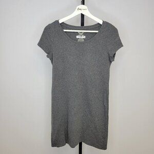 Lavon Short Sleeve T-Shirt Mini Dress, Grey, Casual, Medium